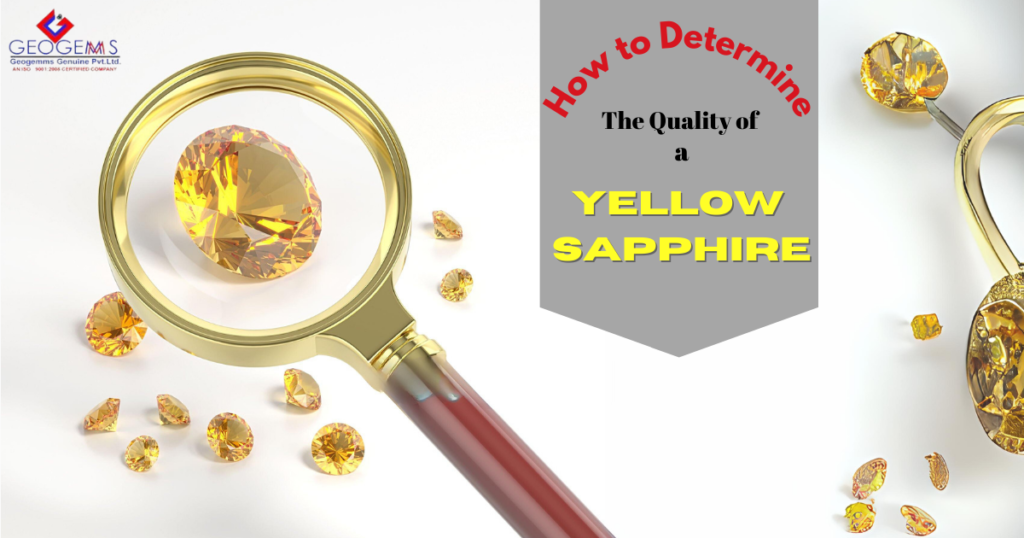 this image describing how one can determine the purity of a Yellow sapphire gemstone